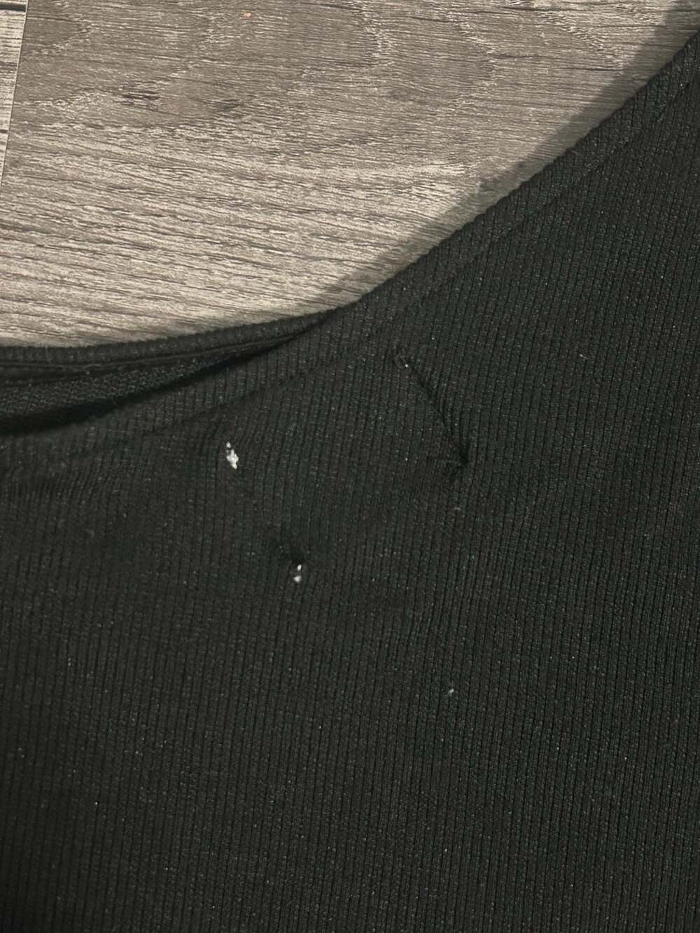 Princess Polly Black Ribbed One Shoulder Long Sleeve Crop Top Size US 6 - Picture 3 of 4